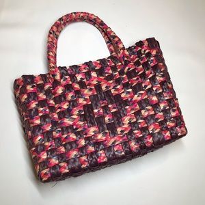 Handmade Tote Bag Red and Purple